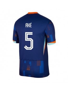 Billige Nederland Nathan Ake #5 Bortedrakt EM 2024 Kortermet